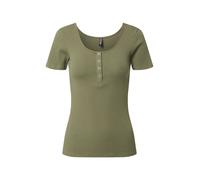 PIECES Pckitte SS Top Noos BC, Camiseta para Mujer, Verde Liquen Profundo, XL