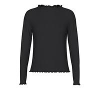 PIECES Pcnicca LS Top Noos Camiseta de Manga Larga, Negro, L para Mujer