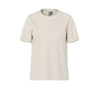 PIECES Camiseta Pcria SS Fold Up Solid tee Noos BC para Mujer, Abedul, M