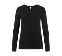 PIECES Pcsirene LS tee Noos, Camisa Manga Larga Mujer, Negro (Black Black), 40 (Talla del Fabricante: Large)