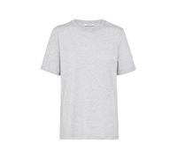 PIECES Pcria SS Fold Up tee Noos, Camiseta Mujer, Gris (Light Grey Melange Light Melange), 38 (Talla del Fabricante: Small)