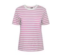 PIECES Camiseta 'RIA' orquidea / offwhite, Talla XL