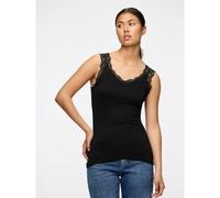 PIECES Camiseta sin mangas con cuello de pico. Color Negro