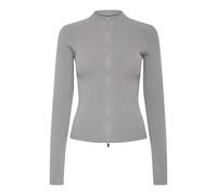 PIECES Cardigan de Punto Pccrista LS Zip Noos BC para Mujer, Ultimate Grey, XL