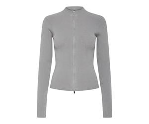 PIECES Cardigan de Punto Pccrista LS Zip Noos BC para Mujer, Ultimate Grey, XL