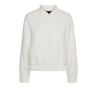 PIECES Chaqueta bomber Pcannie para mujer, Blanco (blanco susurro), S