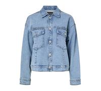 PIECES Chaqueta Vaquera Pcelma Noos BC, Mezclilla De Color Azul Claro, L
