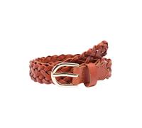 PIECES Pcavery Leather Braided Slim Belt Noos, Cinturón para Mujer, Marrón (Cognac), 90 cm