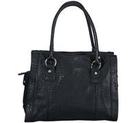 Pieces Eline 17049373 - Bolso de Mano para Mujer, 34 x 26 x 17 cm (B x H x T), Damen Henkeltaschen 34 x 26 x 17 cm (B x H x T), Negro (Black.), 34x26x17 cm (B x H x T)