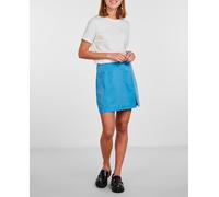 Pieces Falda midi con apertura lateral. Turquesa 36 (S)