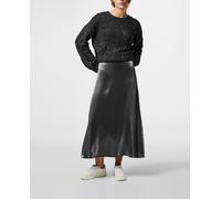 Pieces Pcrola Hw Midi Skirt Bc S Gris