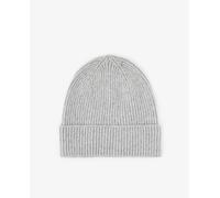 Pieces Gorro beanie de mujer de canalé. Gris claro