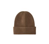 Pieces Gorro beanie de mujer de canalé. Marrón claro