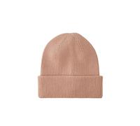 Pieces Gorro beanie de mujer de canalé. Rosa claro