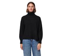 PIECES Pcmalou LS Cuello Rollneck Knit Noos BC Jersey de Punto, Negro, S para Mujer