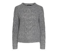 PIECES Pcnina LS O-Neck Knit Noos BC Jersey de Punto, Color Gris, S para Mujer