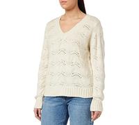 PIECES Jersey para Mujer PCBIBBI LS con Cuello de Pico Noos BC, Gorra Blanca, Talla XL