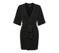 PIECES Kimono Pclina 2/4 Suéter cárdigan, Mujer, Negro, L