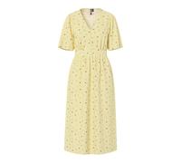 PIECES Mujer Pctala SS Midi Dress WVN Noos BC, Vainilla Francesa., M