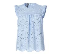 PIECES Mujer Top con Volantes PCVILDE, Color Azul., XL