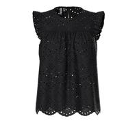 PIECES Mujer Top con Volantes PCVILDE, Negro, S
