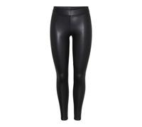 Pieces Pantalón de mujer estilo legging largos encerados. Negro 38 (L)