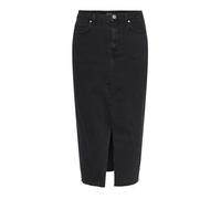 PIECES Noos Exp Falda Vaquera para Mujer Pcjessie HW Denim Midi, Negro, XS