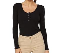 Pieces NOS Mujer Pckitte LS Top Noos B C Camisa Manga Larga Not Applicable, Negro (Black Black), X-Large