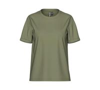 Pieces NOS Mujer Pcria SS Fold Up Solid tee Noos BC Camiseta Not Applicable, Verde liquen Profundo, XL