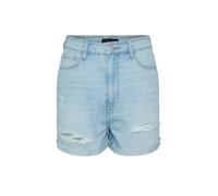 Pieces Pantalón de mujer vaquero corto con dobladillo.. Azul 42 (XL)