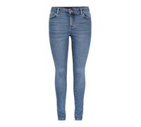 PIECES Pantalones Vaqueros para Mujer, Medio De Mezclilla Azul, L x 32L