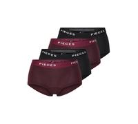 Pieces Calzoncillos Tipo bóxer para Mujer, 4 Unidades, Winetasting 1, S