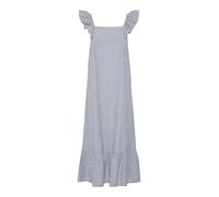 PIECES Pcapia SL Square Neck Ankle Dress Mm Vestido, Coronet Blue/Stripes:Bright White, M Mujeres