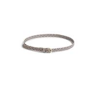 PIECES Pcavery Leather Braided Slim Belt Noos Cinturón, Gris Pardo, Numeric_85 Mujeres