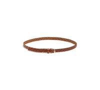 PIECES Pcavery Leather Braided Slim Belt Noos, Cinturón para Mujer, Marrón (Cognac), 90 cm