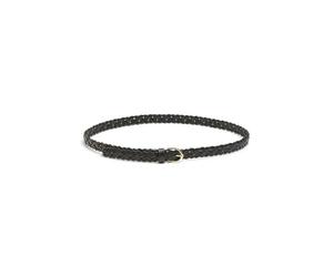 PIECES Pcavery Leather Braided Slim Belt Noos, Cinturón para Mujer, Negro (Black), 85 cm