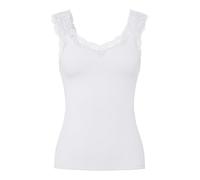 Pieces Camiseta sin mangas con cuello de pico Mujer Blanco Talla S