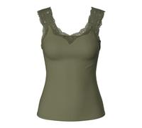 PIECES Top 'Barbera' verde oscuro, Talla S