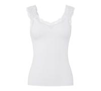 Pieces Top de mujer lencero con tirantes anchos de encaje. Blanco 38 (M)