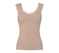 PIECES Pcbarbera Lace Top Noos BC Camiseta de Tirantes Anchos, Color Pardo cálido, L Mujeres