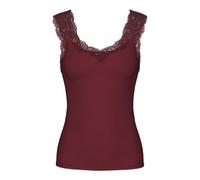 PIECES Pcbarbera Lace Top Noos BC Camiseta de Tirantes Anchos, Puerto Tawny, S para Mujer