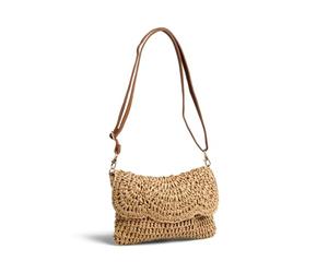 PIECES Pcbarbera Lace Top Noos, Bolsa Mujeres, Naturaleza/Detalle: Dorado Lurex, L