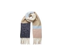 PIECES Pcbea Long Scarf Noos Bc Bufanda, Azul Aireado/Detalle: Bloqueo de Color, Talla única para Mujer