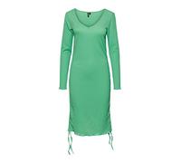 PIECES Pcbendy LS Ruching Dress BC Vestido, Irish Green, XS para Mujer