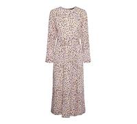 PIECES Pcbernice LS Ankle Dress BC-Vestido para Mujer, Papaya/AOP:Graphic, M
