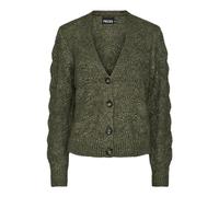 PIECES Pcbibbi LS Knit Cardigan Noos BC Suéter, Deep Lichen Green, M para Mujer