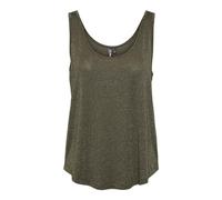 PIECES Pcbillo-Camiseta sin Mangas Noos BC Tirantes Anchos, Hoja de UVA/Detalle: Dorado Lurex, M para Mujer