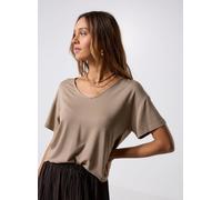 Pieces Pcbillo Oversized Tee Lurex Stripes Noos S Beige