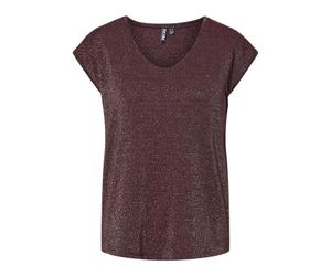 PIECES Pcbillo tee Lurex Stripes Noos BC Camiseta Mujer (Pack de 1)