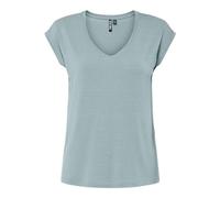 PIECES Pcbillo tee Lurex Stripes Noos BC, Camiseta para Mujer, Azul (Blue), S